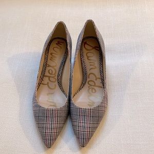 *NWOT* SAM EDELMAN DORI PLAID KITTEN HEEL